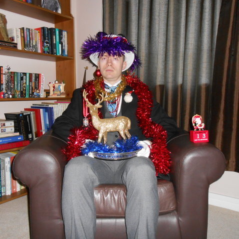 Every hat is improved by tinsel...