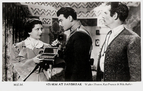 Nils Asther, Kay Francis and Walter Huston in Storm at Daybreak