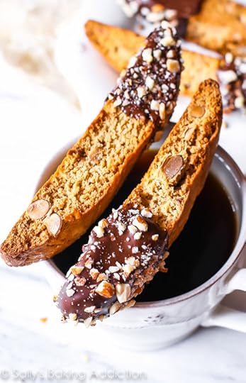 Chocolate-Dipped Toasted Almond Biscotti-- this recipe turned me into a biscotti lover!