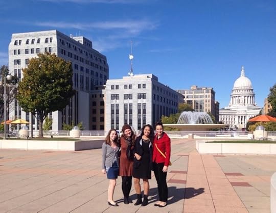 SPOHP staff posing excitedly during the OHA Annual Meeting in Madison, WI.