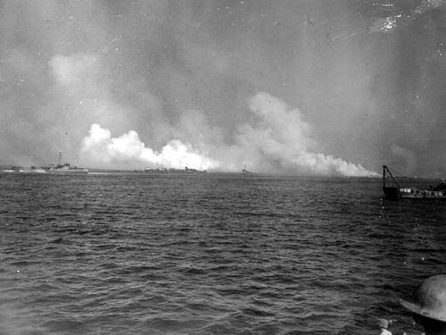 Red Beach, Cavalaire Bay, Operation Dragoon, 15 August 1944. A view taken from a British-manned landing craft.