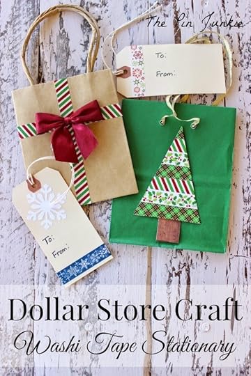 dollar store craft washi tape gift bags tags