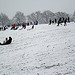 Snow-lovers in Hilly Fields