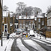 A snowy road in Lewisham