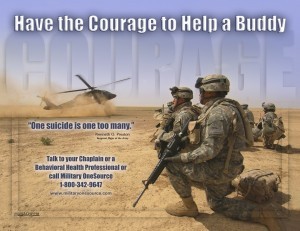 Photo of army suicide prevention poster