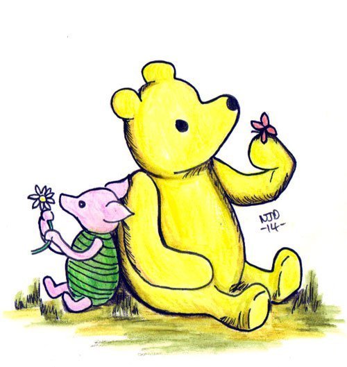 Winnie the Pooh and Piglet too by Nick Davis