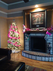 My pink and silver christmas tree