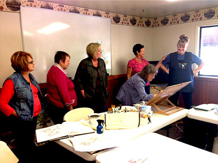 Painting for the group.