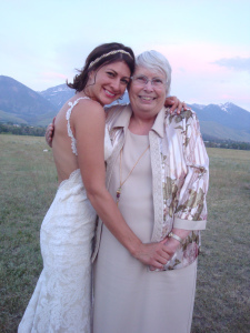 My mom with my daughter Melissa Coulier on her wedding day.