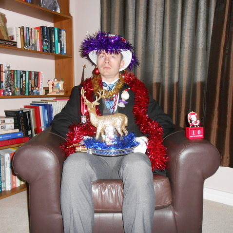 That pile-of-books bauble is a particularly heavy one...