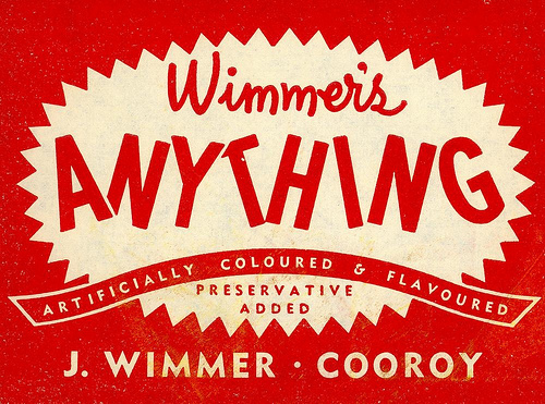 Wimmer's Anything softdrink label by State Library of Queensland, Australia