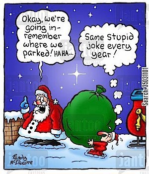 'OKay, we're going in - remember where we parked!'