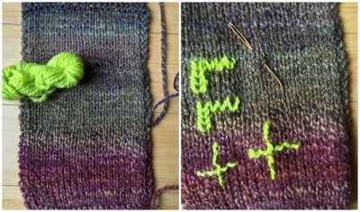 Swatching and stitching