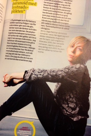 En allvarlig psykolog. Jenny Jägerfeld