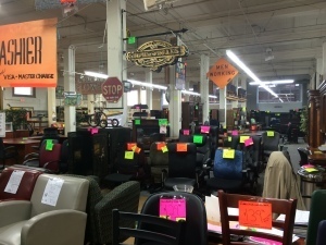 A maze of chairs