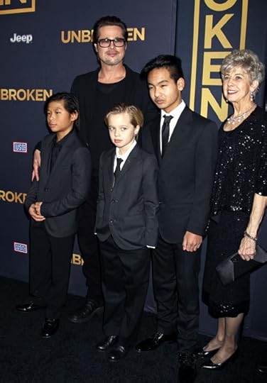 Brad Pitt, Kids Maddox, Pax & Shiloh Attend 'Unbroken' Premiere