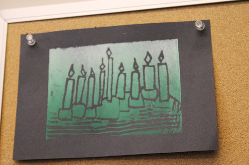 my hanukkiah at work
