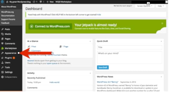 Screen Capture of WordPress