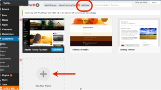 Screen Capture of WordPress
