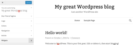 Screen Capture of WordPress