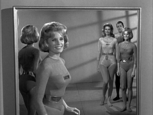 Richard Long (rear) in the Twilight Zone episode, Number 12 Looks Just Like You.