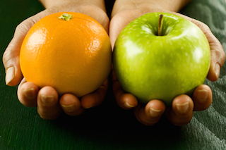 apples and oranges