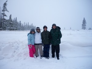 all of us in snow