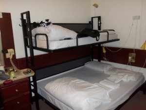 Private room at the youth hostel called Equity House.