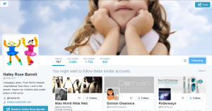 Hailey Rose Barrett's Twitter Page