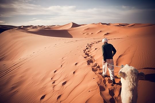 Camels in the Sahara Desert