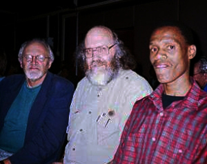 Jeff Guy, Steve Hayes & Thami Sibiya at a jam session at UKZN, Durban