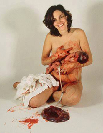 bloody child birth