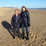 Sallyann and Sonia on the beach
