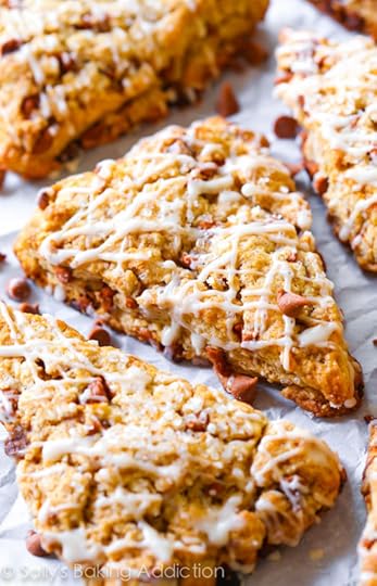 Tender and crumbly, these simple cinnamon chip scones taste like cinnamon rolls and are packed with sweet cinnamon chips!