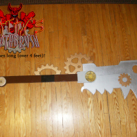 The completed Satan's Toothbrush sword