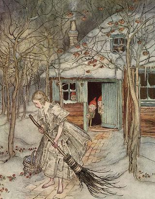 Strawberries in the Snow by Arthur Rackham