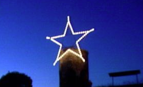 The star on Mt. Battie in Camden