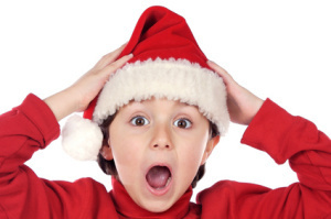 Photo of an adorable boy in christmas