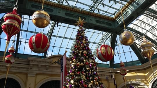 The Christmas display at the Bellagio Hotel in Las Vegas.