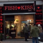 A fish spa, where tiny fish clean your feet