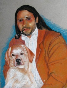 Martin Cid and Jack the Labrador