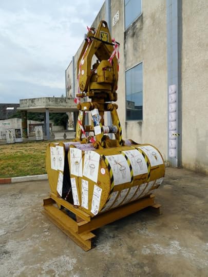 Installation by Pélagie Gbaguidi, outside Centre Kora.