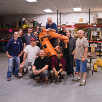 The crew from the Milwaukee Makerspace, one of the organisations behind Maker Faire Milwaukee.