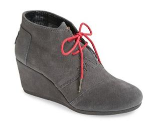 TOMS - Women's 'Desert' Suede Wedge Bootie