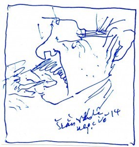 Trần Vấn Lệ vẽ bởi Đỗ Hồng Ngọc, 12.2014