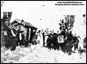 A Russian Orthodox priest blesses water that will become holy water in St. George in the Pribilof Islands following the celebration of Russian Orthodox Christmas in the early 1900s.