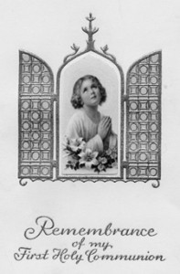 1st Holy Communion Remembrance Card