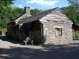 A grisly murder happens here in my fourth book (Blacksmith's shop St Fagans Castle)