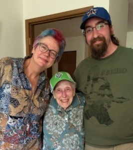 Photo of Cat, Millie, and Wayne Rambo.