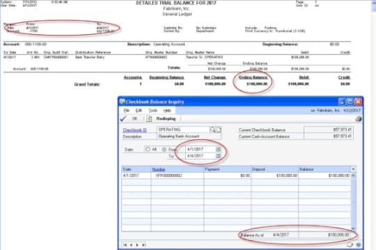 Bank Rec comparison to GL Trial Balance